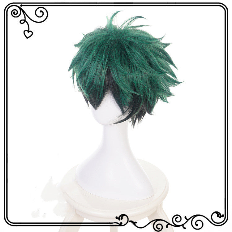 Green black gradient wig