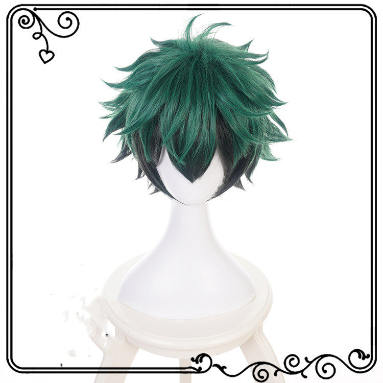 Green black gradient wig