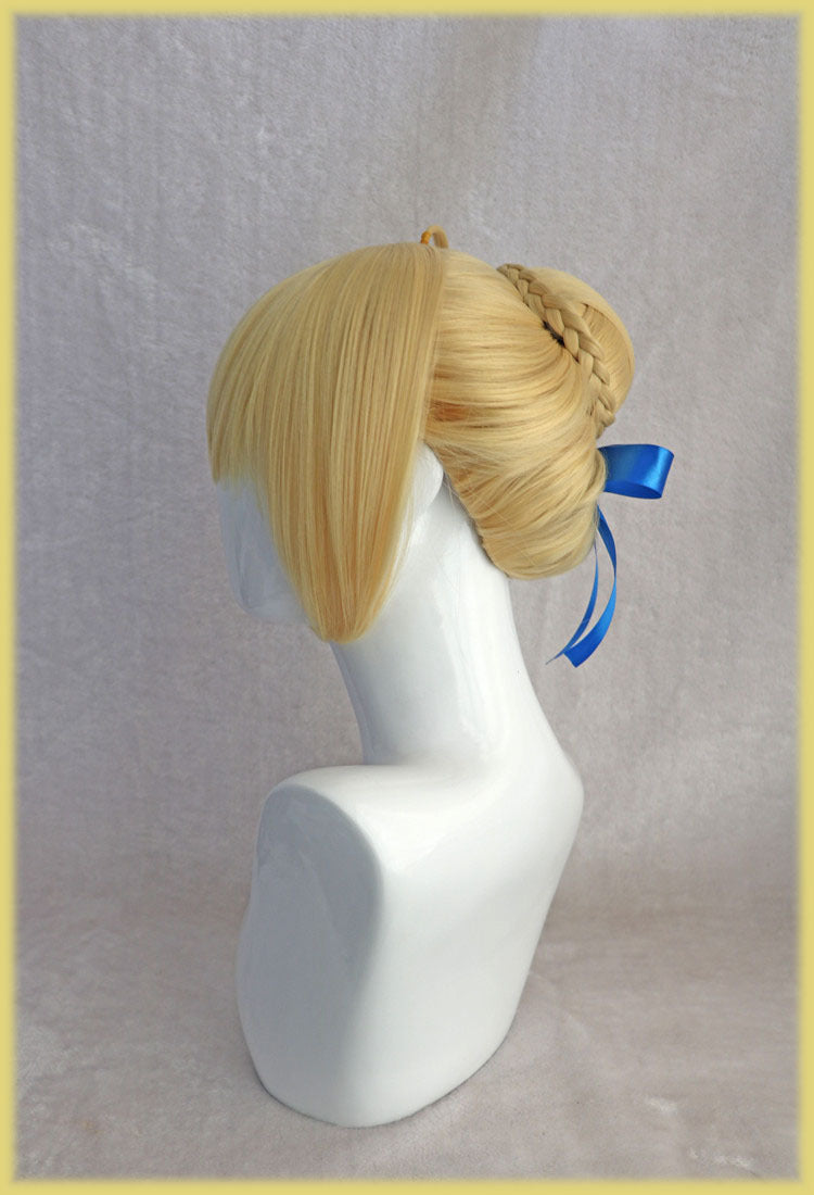 Cosplay wig with long sideburns