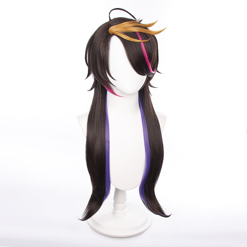 ShuYamino Cos Wig Highlights Long Trailing Hair