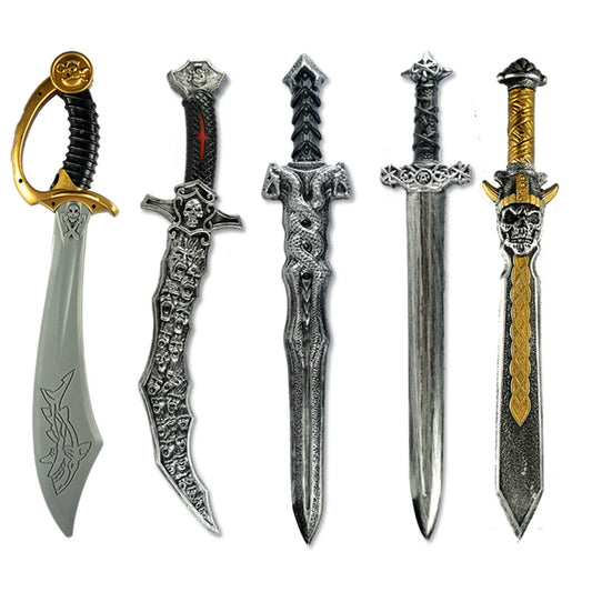 Cosplay Halloween Sword Pirate Skull Plastic Weapons Movie Anime Party Show Props Children School Stage Performance Toys