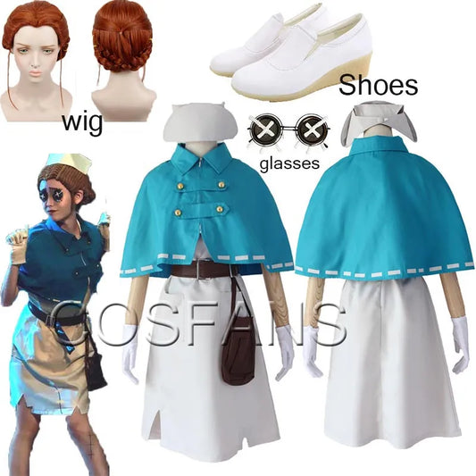 Adult Identity V Costume Emily Dyer Cosplay High Quality Anime Cosplay Women Game Costume Halloween carnival party Wig and shoes