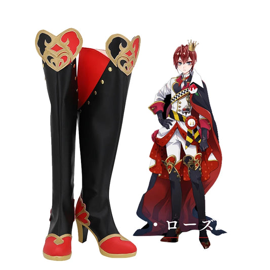 Twisted Cosplay Wonderland Riddle Rosehearts Boots Cosplay Costume Props Shoes Boots Halloween Carnival Boots Men Women