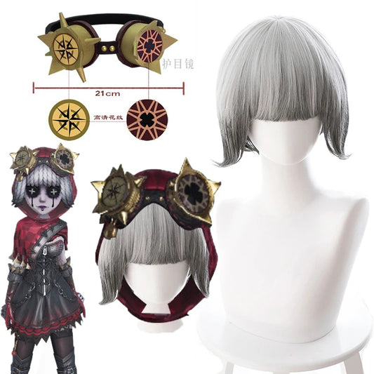 Identity V Cosplay Tracy Reznik Wig Goggles Synthetic Hair Anime glasses Cosplay Halloween Costume accessories Party Women wig