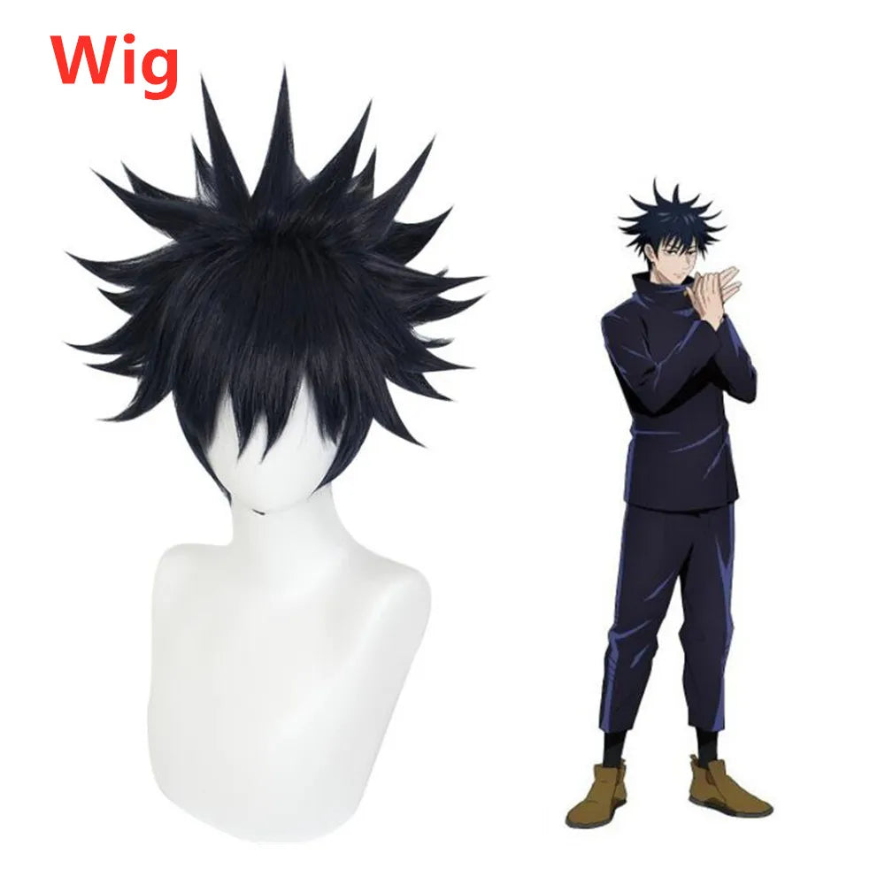 Jujutsu Kaisen Anime Fushiguro Megumi Cosplay Costume Top Pants Blue Halloween Party Uniform Set