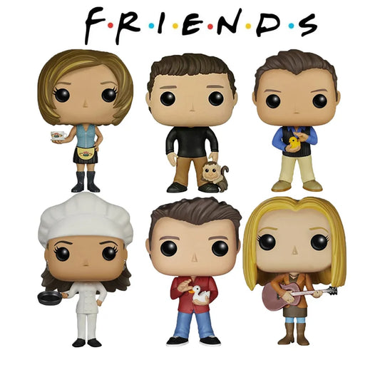 Sitcom Friends Rachel Green Ross Geller Monica Chandler Bing Joey Phoebe Buffay Vinyl Doll Mini Figures Toys Action Figure Gifts