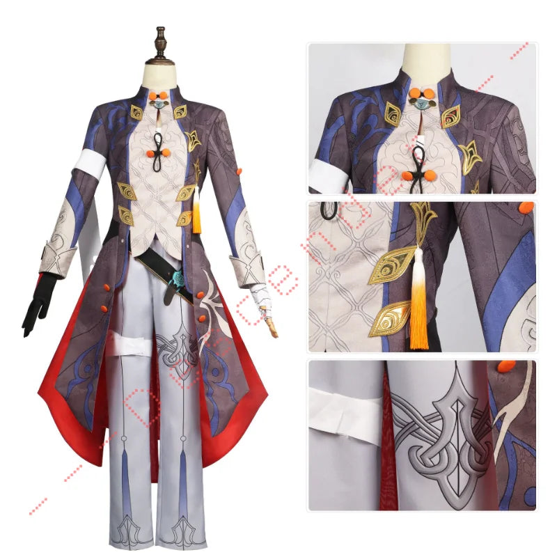 Blade Cosplay Honkai Star Rail Costume Wig Game Uniform Earrings Stellaron Hunters Astral Express Halloween Party Men Props