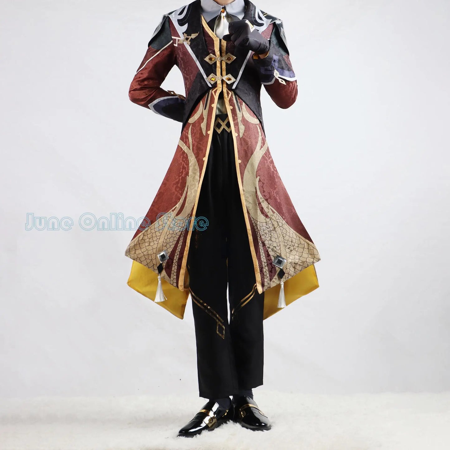 Genshin Zhongli Cosplay Costume Wig Hair Genshin Impact Liyue Morax Zhong Li Cosplay Outfits Costumes