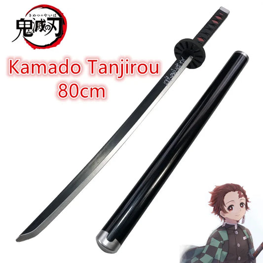 80cm Cosplay Anime Kimetsu no Yaiba Katana Weapon Original Demon Slayer Sword Kamado Tanjirou Kyoujurou Tanjirou Swords