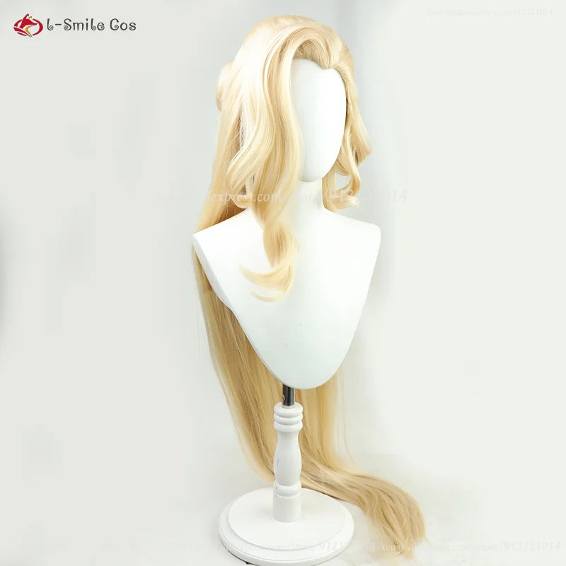 Genshin Impact Fair Lady Cosplay Wig Rosalyne-Kruzchka Lohefalter La Signora Wigs Light Gold Long Heat Resistant Synthetic Hair