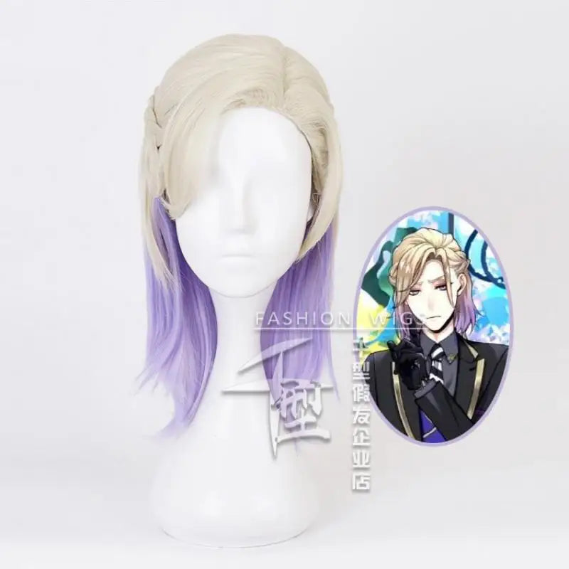 Game Twisted Wonderland Vil Schoenheit Cosplay Wig Short Hair Heat Resistant Synthetic Halloween Party Accessories Props