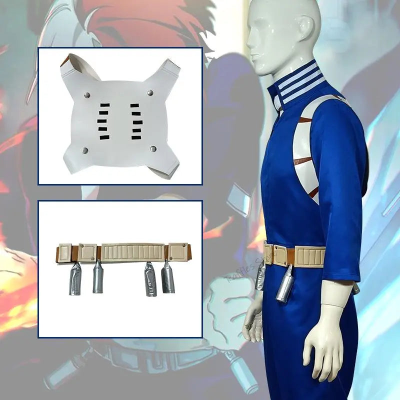 Anime My Hero Academia Boku no Hero Academia Todoroki Shoto girls Women Cosplay Costume Top Pants Belt Halloween Wig XS-XXXL