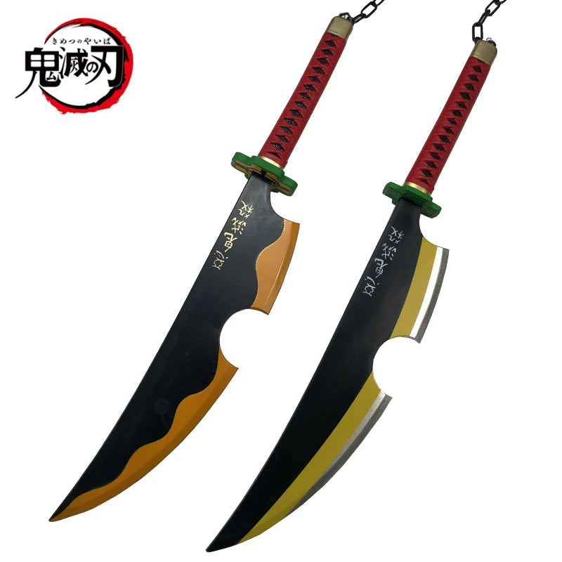 Anime Cosplay Kimetsu no Yaiba Katana Weapon Original Demon Slayer Sword New Uzui Tengen Kyoujurou Tanjirou Swords 80cm