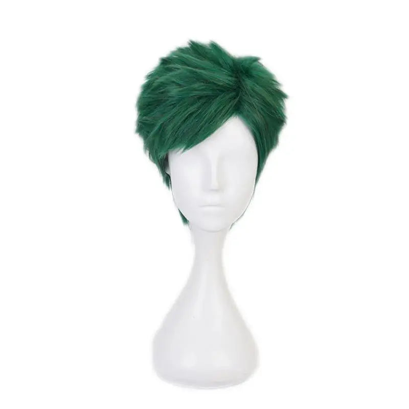 Game Twisted Wonderland Trey Clover Cosplay Wig Dark Green Short Hair Heat Resistant Synthetic Halloween Party Accessories Props