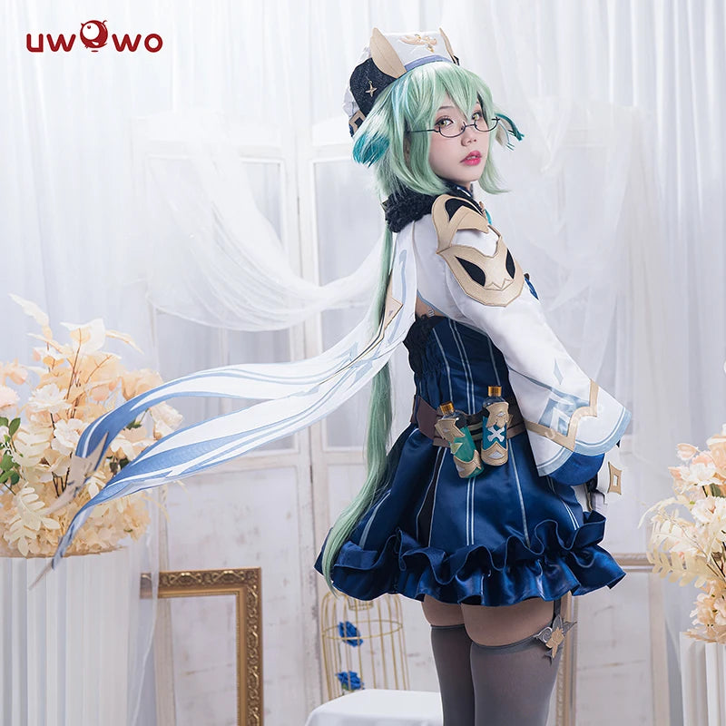 UWOWO Sucrose Cosplay Genshin Impact Cosplay Halloween Christmas Costume Sucrose Dress Retro Mechanical Style Outfit