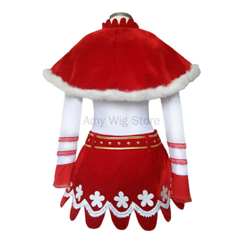 Perona Wig Anime Cosplay Costume Wig Soul Fruit Princess Sexy Woman Shawl Skirt Halloween Red Christmas Clothes Uniform Suit