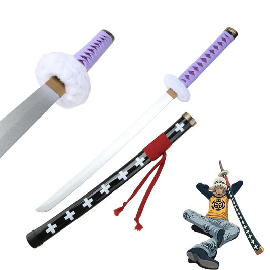 31.5" /80cm Roronoa Zoro Katana Japanese Manga Character Weapon Toy Sword Trafalgar D. Law Cosplay Birthday Gift Room Decoration