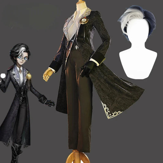 Game Identity V Joseph Desaulniers Cosplay Costume Dm Photographer Uniform Halloween Party Outfit For Women Men Anime Wig Suit