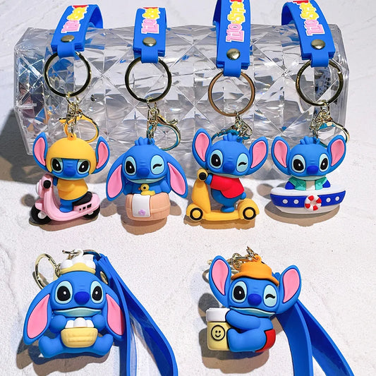 Funko Pocket Keychain Stitch Elvis Stitch Summer Stitch Vinyl Dolls Figure Model Toys for Children Birthday Gift