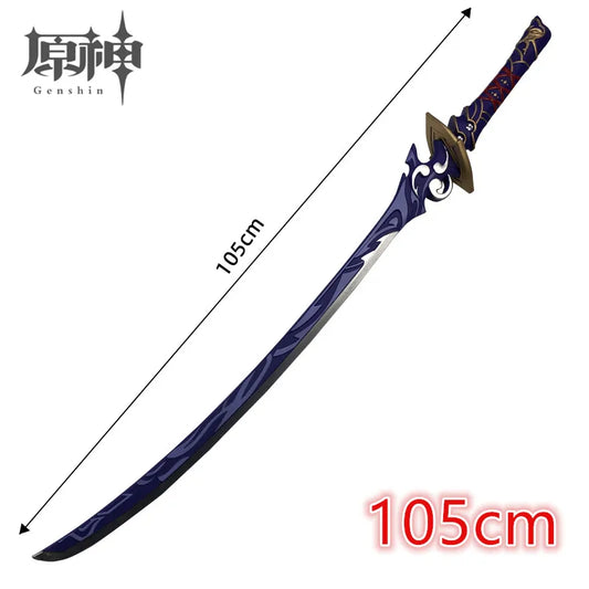 Raiden Shogun Katana Genshin Impact Beelzebul Musou Sword Weapon Cosplay Stage Props Safety PU Carnival Gift Toy 105cm