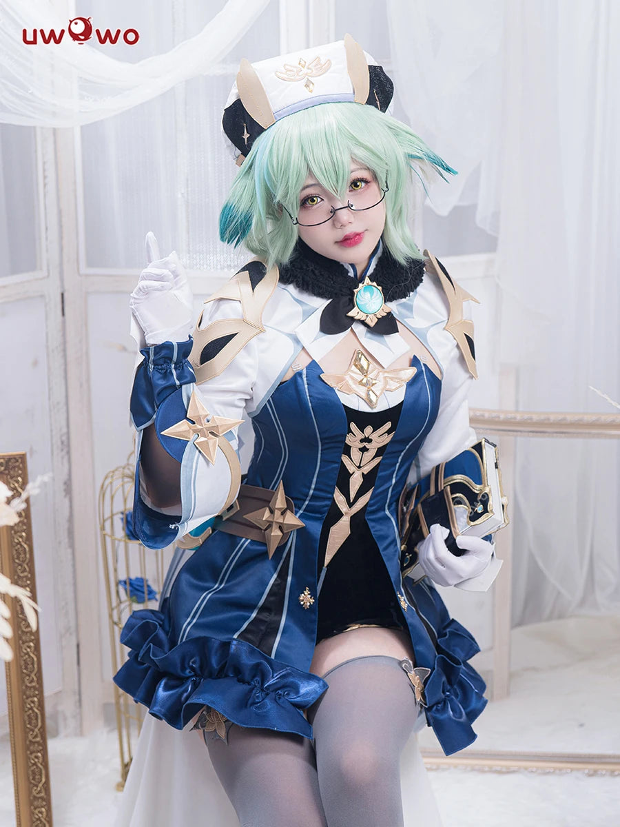 UWOWO Sucrose Cosplay Genshin Impact Cosplay Halloween Christmas Costume Sucrose Dress Retro Mechanical Style Outfit