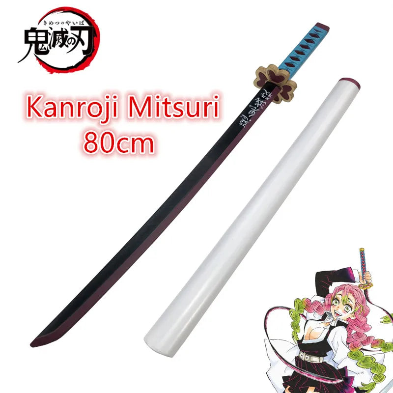 Anime Cosplay Kimetsu no Yaiba Katana Weapon Original Demon Slayer Sword New Uzui Tengen Kyoujurou Tanjirou Swords 80cm