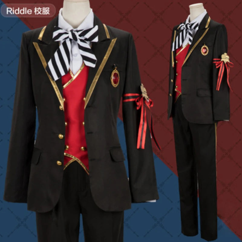 Anime Game Twisted Wonderland Cosplay Costume Men School Uniforms Riddle Floyd Lilia Cosplay Costumes for Halloween Party