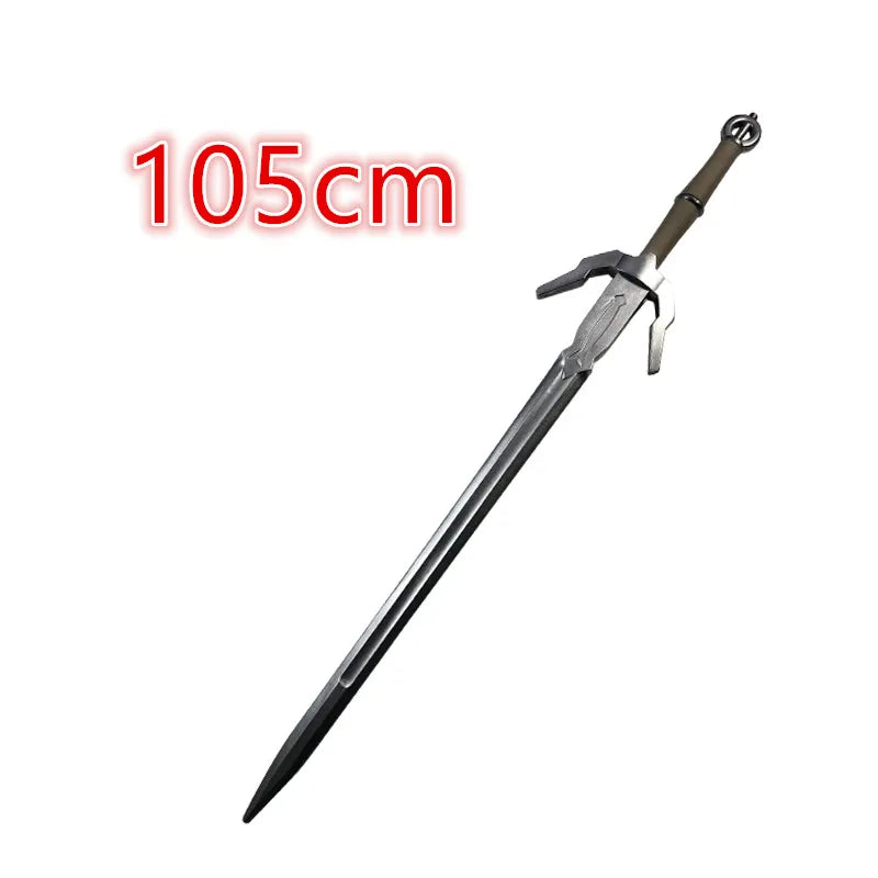 1:1 Cosplay Jewel Sword Double Beast Sword Wild Hunt Sword Prop Role Play Gift Safety PU Wizard White Wolf Sword Weapon 105cm