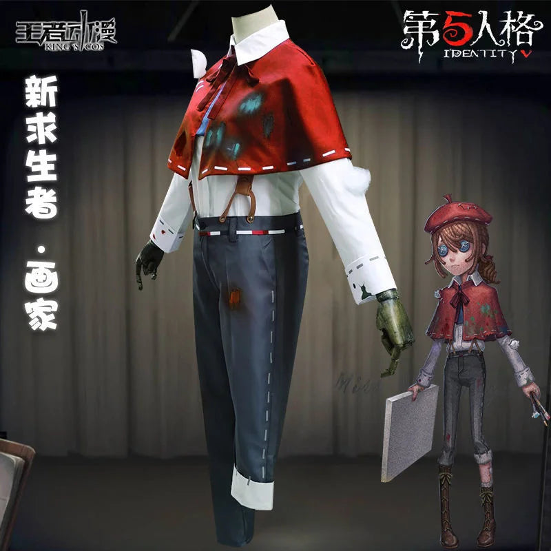 Anime Identity V Cosplay Costumes Painter Edgar Valden New Survival Game Suit Uniform Cosplay Costume Halloween Outfit Unisex