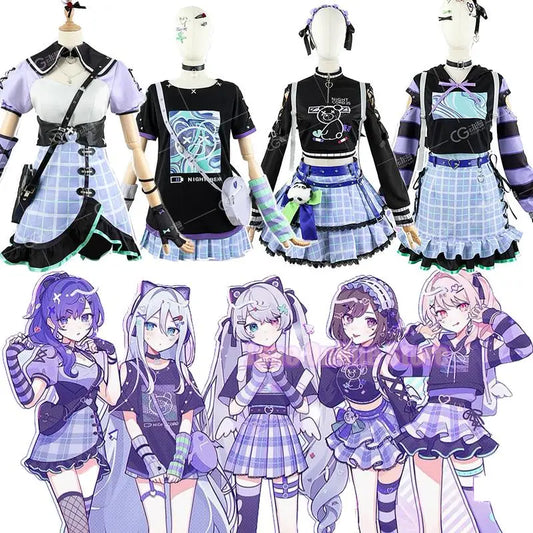 Project Sekai Colorful Stage Cosplay Costumes Asahina Mafuyu Mizuki Yoisaki Kanade Shinonome Ena Anime Girl 25-ji Nightcord