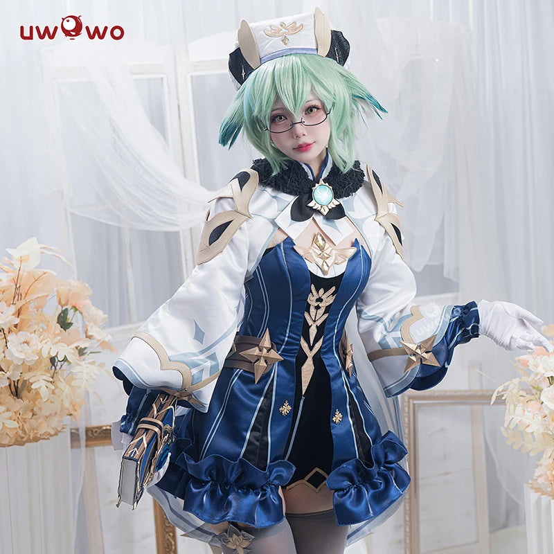 UWOWO Sucrose Cosplay Genshin Impact Cosplay Halloween Christmas Costume Sucrose Dress Retro Mechanical Style Outfit