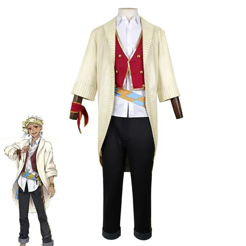 Twisted Wonderland Kalim Al-Asim Cosplay Costume Scarabia Kalim Uniform Suit School Uniforms Halloween Party Costumes