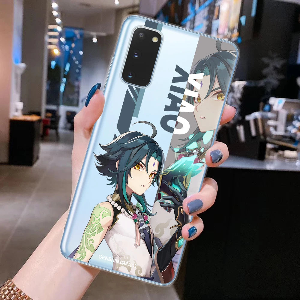 For Samsung Galaxy Note 10 Pro Lite 20 Ultra Soft TPU Cover Anime Genshin Impact Cute Phone Cases