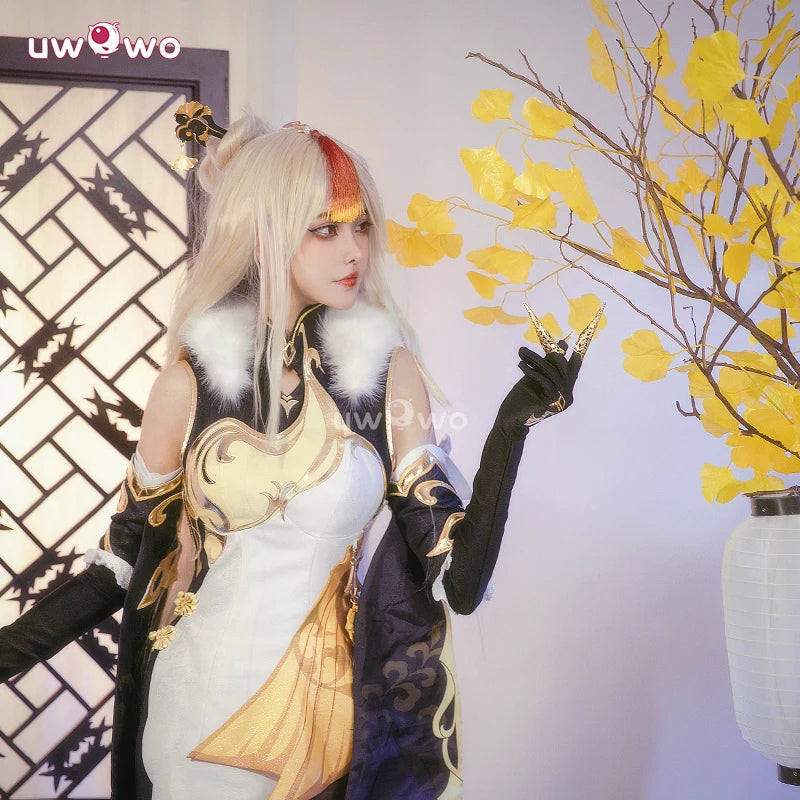 UWOWO Ningguang Cosplay Game Genshin Impact Ningguang Ning Guang Cosplay Halloween Costumes