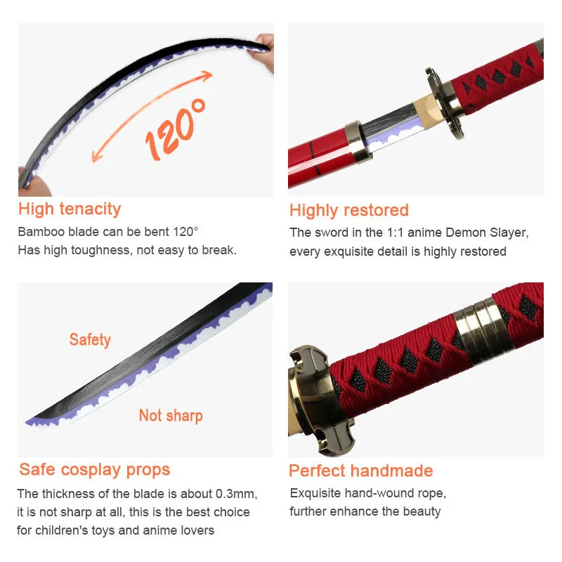 31.5" /80cm Roronoa Zoro Katana Japanese Manga Character Weapon Toy Sword Trafalgar D. Law Cosplay Birthday Gift Room Decoration