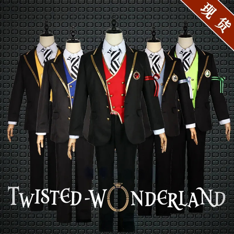 Anime Game Twisted Wonderland Cosplay Costume Men School Uniforms Riddle Floyd Lilia Cosplay Costumes for Halloween Party