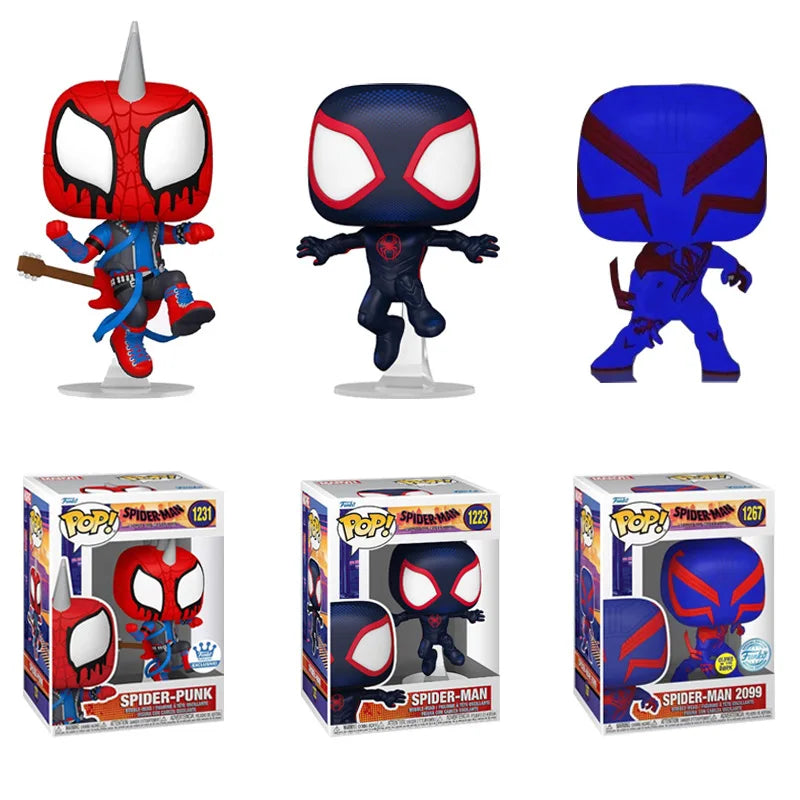 New Funko POP Spider-Man Spider-Punk Figure  Action Across The Spider-Verse Figure Anime Toy Decoration Collection Birthday Gift