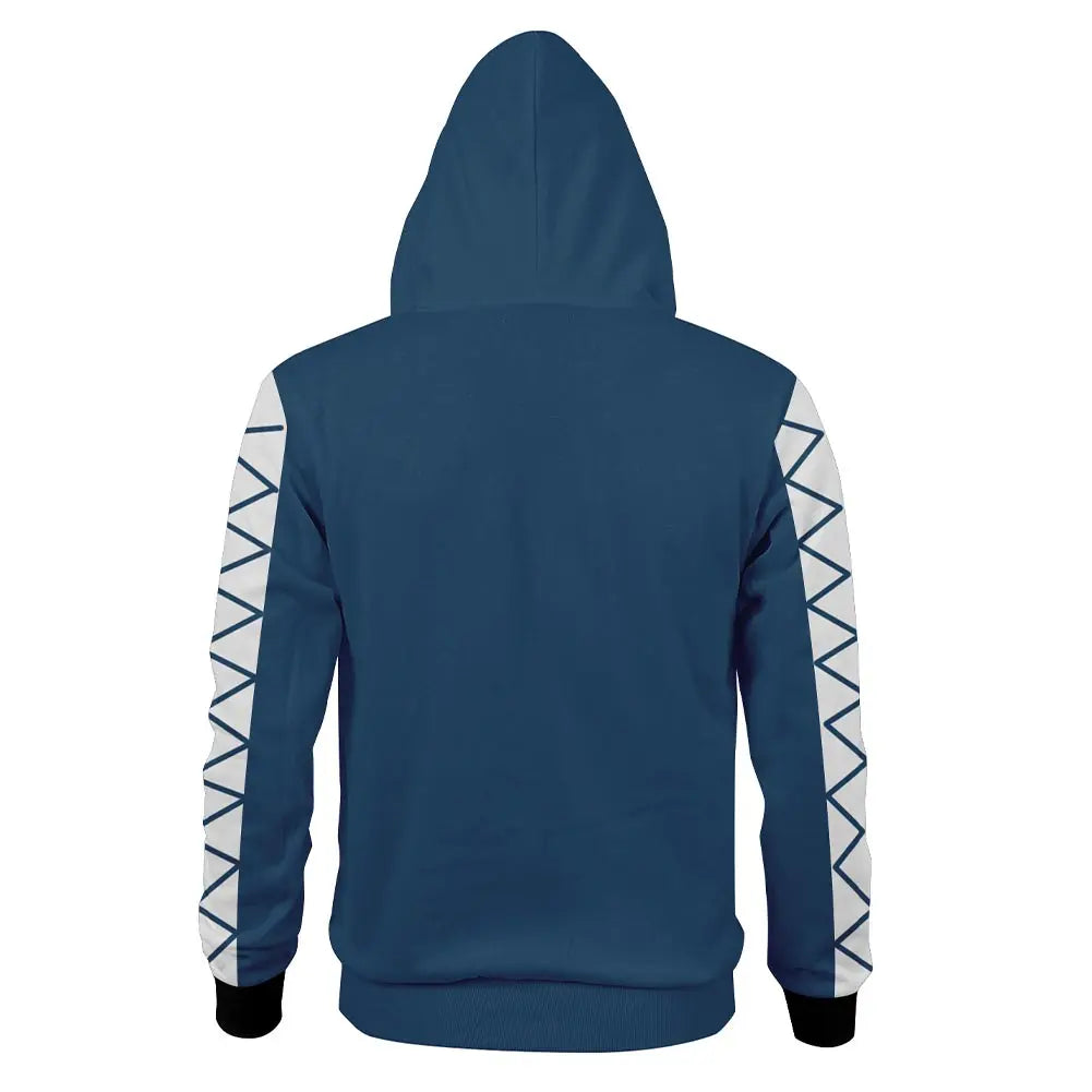 Twisted Wonderland Cosplay Hercules Idia Shroud Hoodie Jacket Zip Up Zipper Sweatshirt Coat Pullover