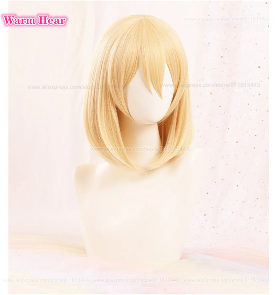 Anime Castle Wizard Howl Sophie Hatter Cosplay Wig Howl Cosplay Wigs Golden/Black Heat Resistant Hair Party Cosplay Anime Wigs