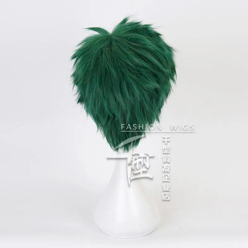 Game Twisted Wonderland Trey Clover Cosplay Wig Dark Green Short Hair Heat Resistant Synthetic Halloween Party Accessories Props