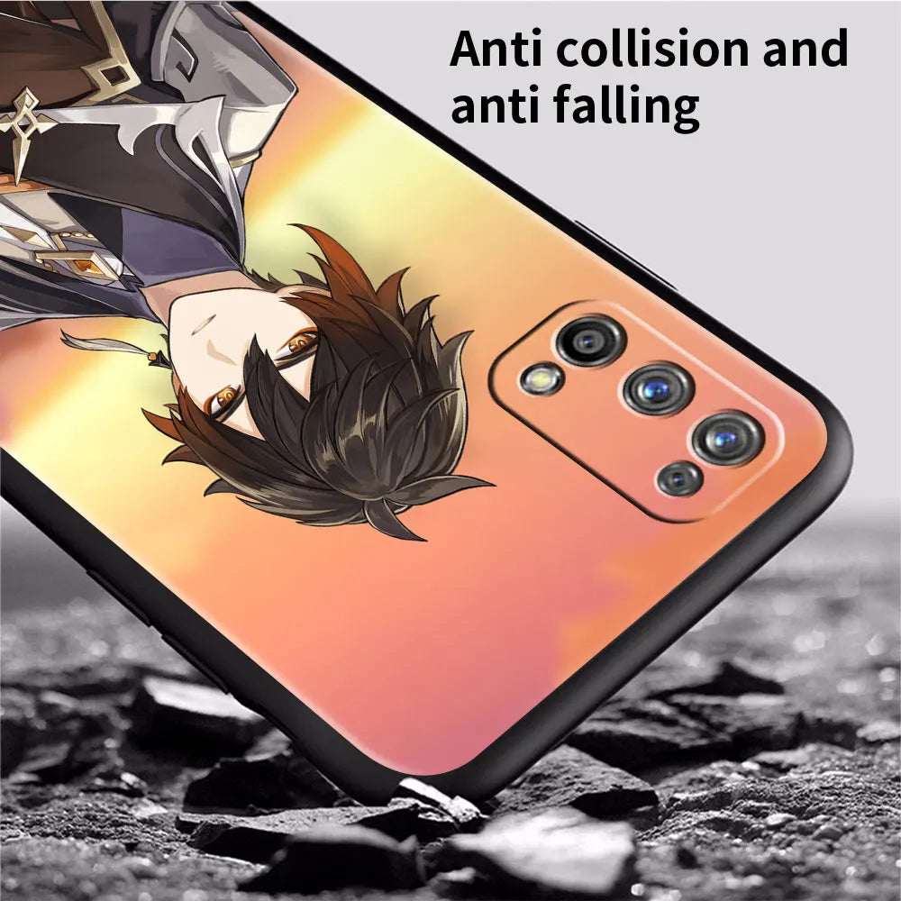 Soft Case For Oppo Realme 8 GT Neo 2 3 7 9 10 Pro 9i 8i 7i 6 C55 C35 C33 C21 C3 Bumper Silicone Phone Cover Genshin Impact Game