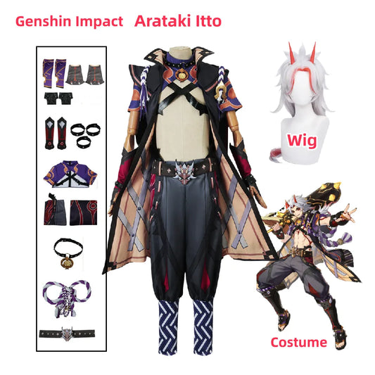 Arataki Itto Cosplay Game Cosplay Costume Uniform Anime Halloween Carnival Party Clothes