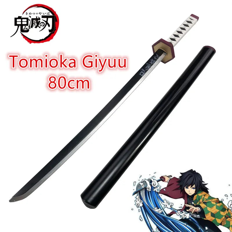 80cm Anime Kimetsu no Yaiba Original Katana Cosplay Weapon Demon Slayer Sword Tomioka Giyuu Kyoujurou Tanjirou Swords