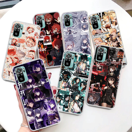 Genshin Impact Game Anime Phone Case For Xiaomi Redmi 9 9A 9C 9T 10 10A 10C 12 12C 8 8A 7 7A 6 6A S2 K20 K40 Pro Soft Silicone