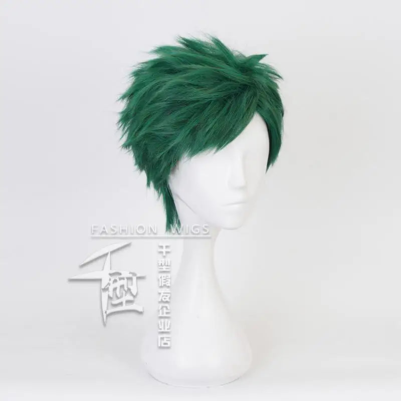 Game Twisted Wonderland Trey Clover Cosplay Wig Dark Green Short Hair Heat Resistant Synthetic Halloween Party Accessories Props