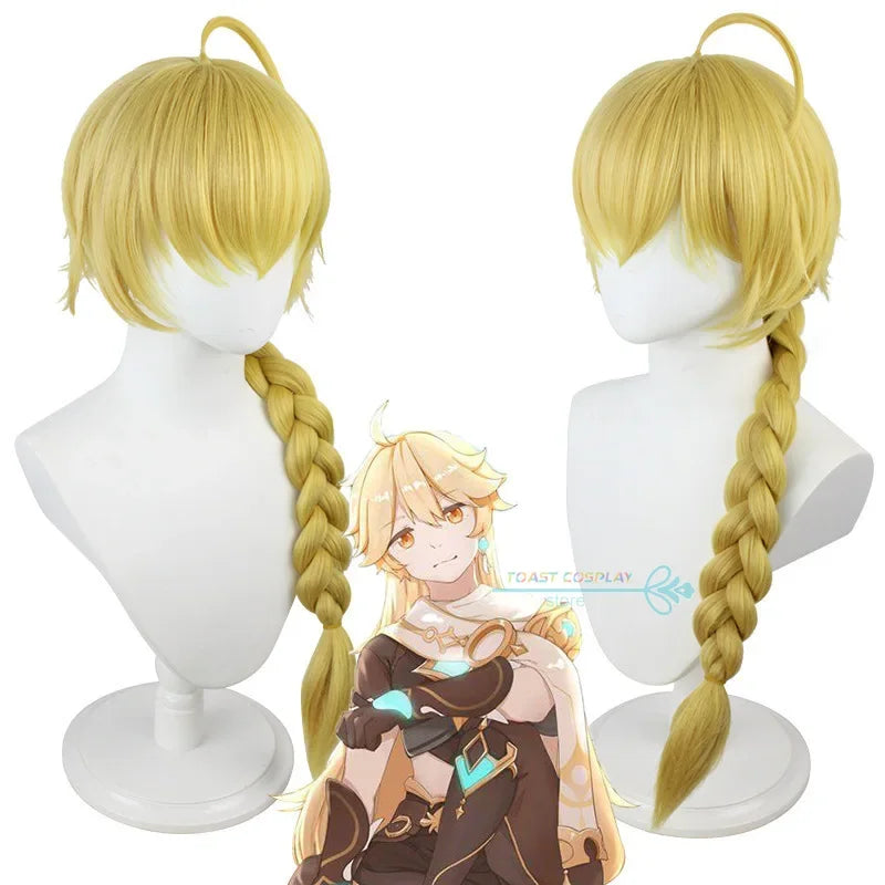 Genshinimpact Aether Game Cosplay Costume Sora Kong Cosplay Traveler Aether Halloween Party Outfit Clothes Wig Shoes Full Set