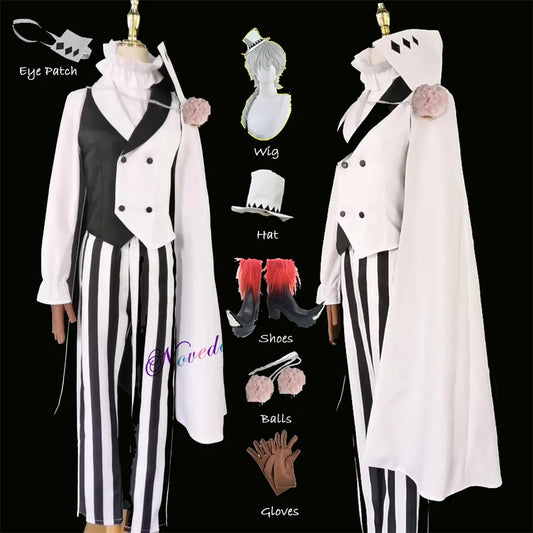 Bungou Bungo Stray Dogs Season 4 Nikolai Gogol Cosplay Costume Cloak Cape Uniform Shoes Wig Anime Hunter Dogs Halloween Costume