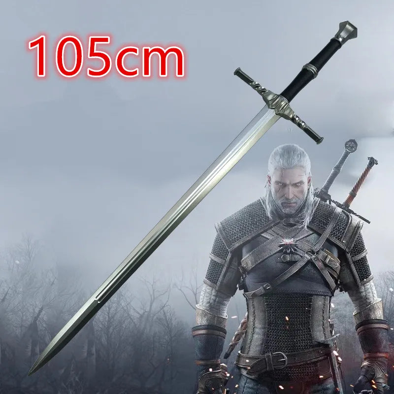 1:1 Anime cosplay Geralt of Rivia sword New Exotic Beasts sword Weapon Prop Role Play PU Model Toy Prop 105cm