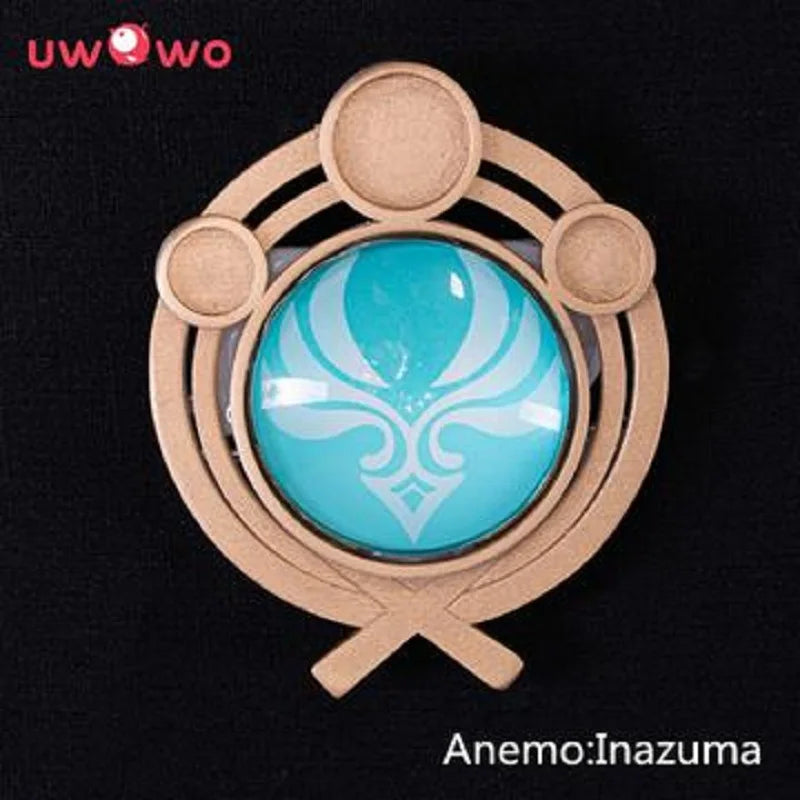 UWOWO LED Vision "Eye of God" Game Genshin Impact Cosplay Props Mondstadt/Liyue/Inazuma/Sumeru Dendro Cryo Hydro Pyro Geo Elect