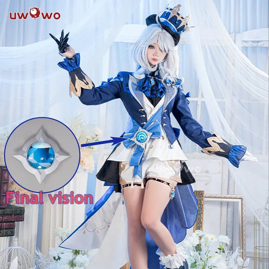 PRE-SALE UWOWO Furina Cosplay Costume GAME Genshin Impact Furina Focalors Hydro Archon Fontaine Rococo Furina Cospaly Outfit